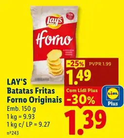 Lidl Lay's Batatas Fritas Forno Originais promoção