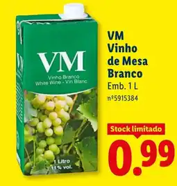 Lidl Vm vinho de mesa branco promoção