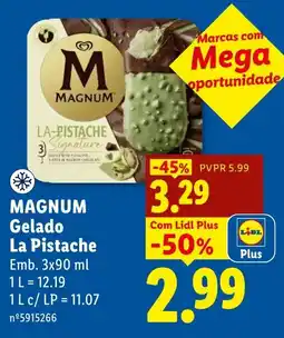 Lidl magnum gelado la pistache promoção