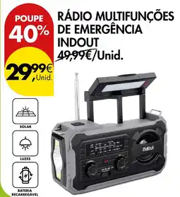 Pingo Doce rádio multifunções de emergência indout promoção