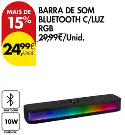 Pingo Doce barra de som bluetooth c/luz rgb promoção