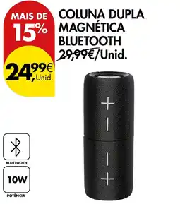 Pingo Doce coluna dupla magnética bluetooth promoção