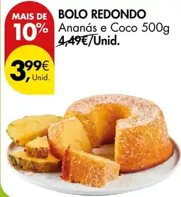 Pingo Doce Bolo redondo ananás e coco promoção