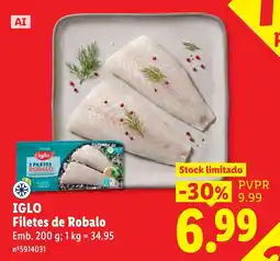 Lidl iglo filetes de robalo promoção