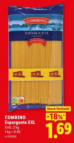 Lidl Combino esparguete xxl promoção