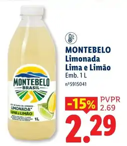 Lidl Montebelo limonada lima e limão promoção