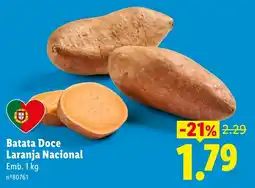 Lidl Batata Doce Laranja Nacional promoção
