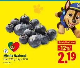 Lidl Mirtilo Nacional promoção