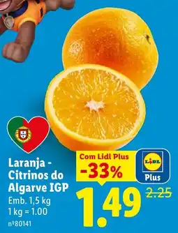 Lidl Laranja - Citrinos do Algarve IGP promoção
