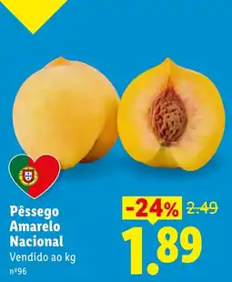 Lidl Pêssego Amarelo Nacional promoção