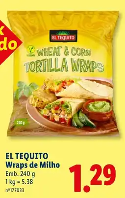 Lidl El tequito wraps de milho promoção