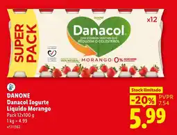 Lidl Danone Danacol Iogurte Líquido Morango promoção