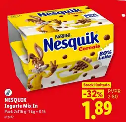 Lidl Nesquik iogurte mix in promoção