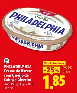 Lidl philadelphia creme de barrar com queijo de cabra e alecrim promoção