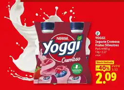 Lidl Yoggi iogurte cremoso frutos silvestres promoção