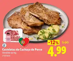 Lidl Costeletas do Cachaço de Porco promoção