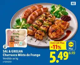 Lidl Sal & Grelha Churrasco Misto de Frango promoção