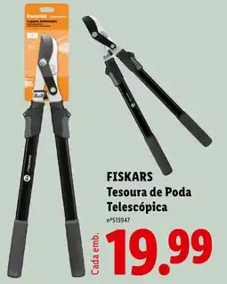Lidl Fiskars tesoura de poda telescópica promoção