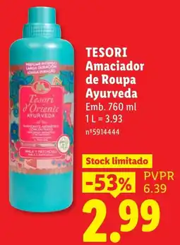 Lidl Tesori Amacidor de Roupa Ayurveda promoção