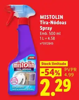 Lidl Mistolin tira-nódoas spray promoção