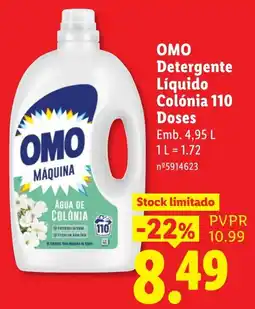 Lidl omo detergente líquido colônia 110 doses promoção
