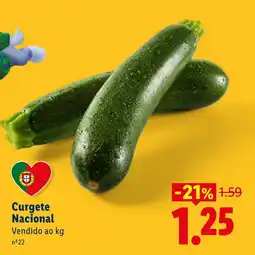 Lidl Curgete Nacional promoção