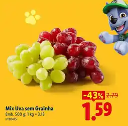 Lidl Mix Uva sem Grainha promoção