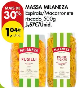 Pingo Doce Massa milaneza espirais/macarronete riscado promoção