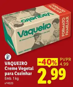 Lidl Vaqueiro Creme Vegetal para Cozinhar promoção