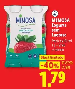 Lidl Mimosa iogurte sem lactose promoção