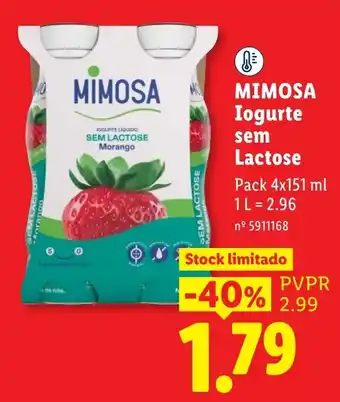 Mimosa iogurte sem lactose