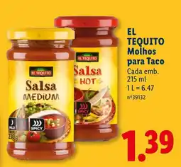 Lidl El tequito molhos para taco promoção