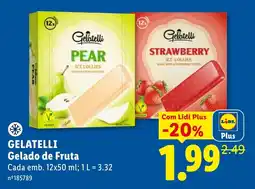 Lidl Gelatelli Gelado de Fruta promoção