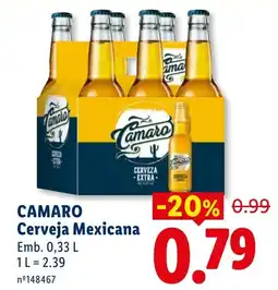 Lidl Camaro Cerveja Mexicana promoção