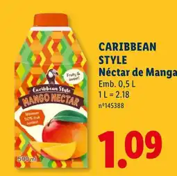 Lidl caribbean style nectar de manga promoção