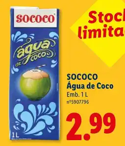 Lidl Sococo Água de Coco promoção
