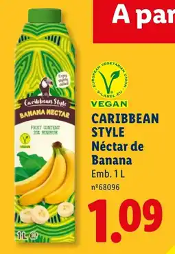 Lidl caribbean style nectar de banana promoção