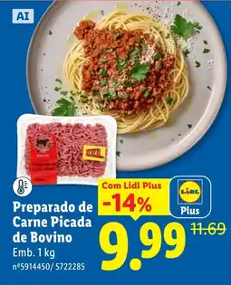 Lidl Preparado de Carne Picada de Bovino promoção