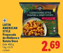Lidl Latin american style preparado de abóbora e batata doce promoção
