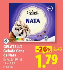 Lidl gelatelli gelado cone de nata promoção