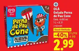 Lidl Olá Perna de Pau Cone promoção