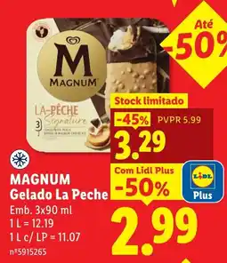 Lidl magnum gelado la peche promoção