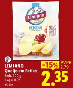 Lidl Limiano Queijo em Fatias promoção