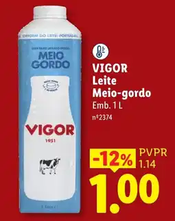 Lidl Vigor leite meio-gordo promoção