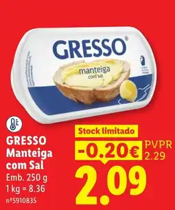 Lidl Gresso manteiga com sal promoção