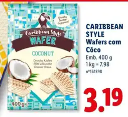 Lidl Caribbean Style Wafers com Côco promoção