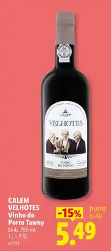 Lidl Calém Velhotes Vinho do Porto Tawny promoção