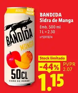 Lidl Bandida sidra de manga promoção