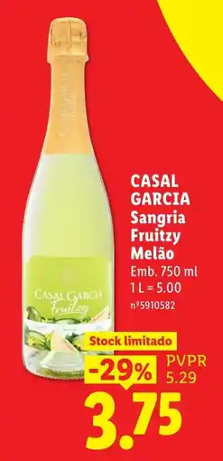 Lidl Casal Garcia Sangria Fruitzy Melão promoção