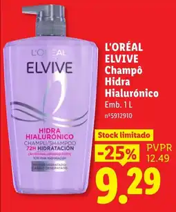Lidl L'oreal elvive champô hidra hialurónico promoção